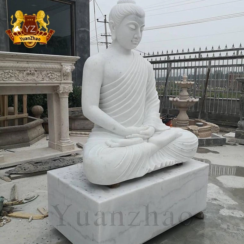 Life Size Buddha Statue Religious Eastern Seated Natural Eastern Marble Buddha Sculpture