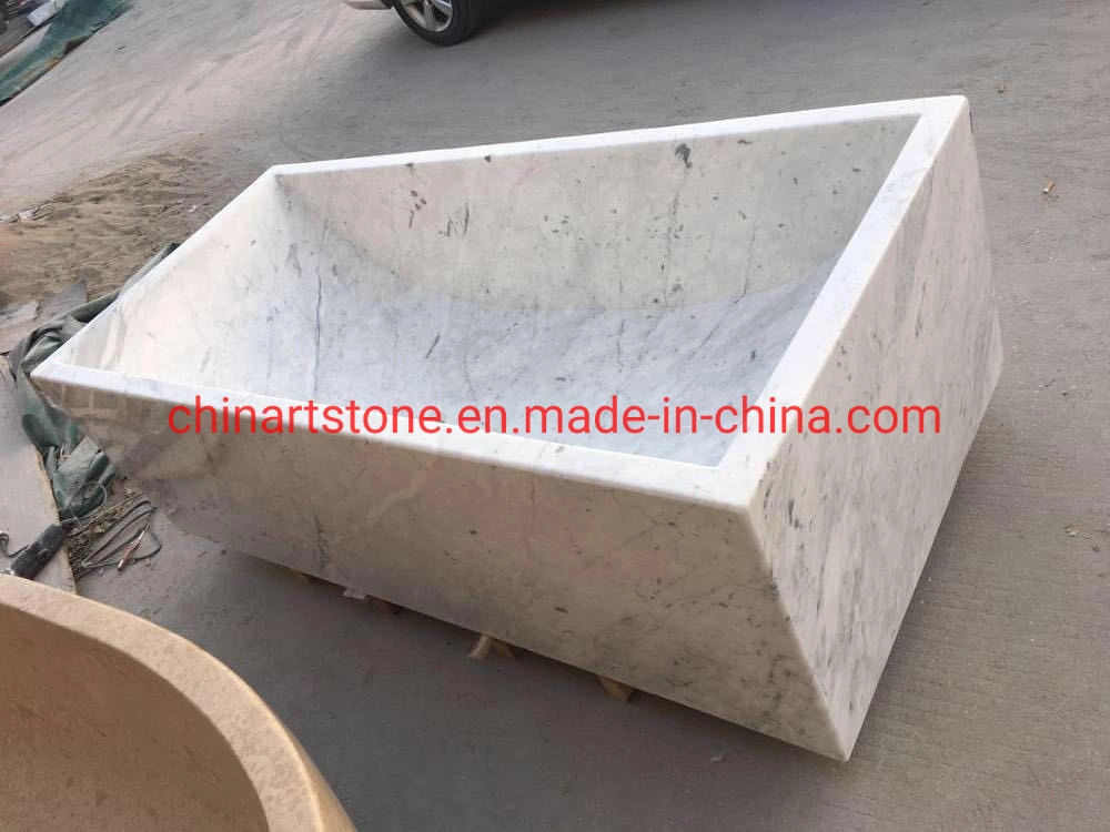 Nature Stone White Marble Bath Tub for Bathroom