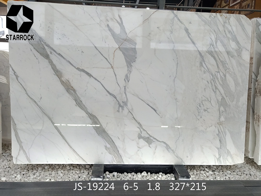 Wholesale Price Polished Italian Calaeatta White Marble with Gray Veins Marble Tile