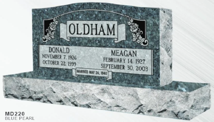 Natural Bahama Blue Granite Headstones Monuments Funeral Marble Slab Tombstone