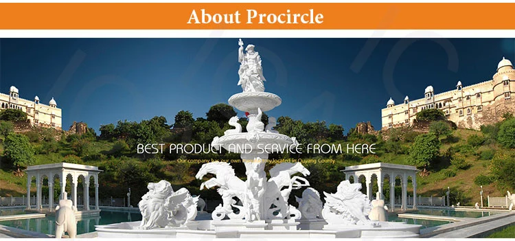 Outdoor Garden Decor Stone Carving Statue White Marble Gazebo