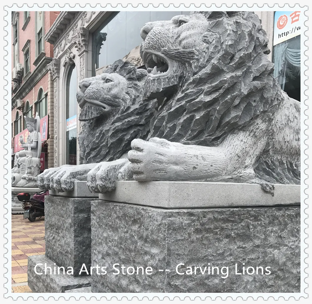 Animal Carving Stone- Skilled Hand-Carving Lion