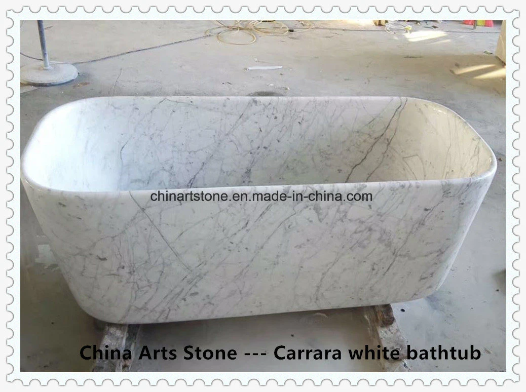 Nature Stone White Marble Bath Tub for Bathroom