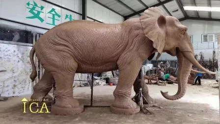 Sculpture d'éléphant d'animal de pierre de marbre de jardin de vente directe d'usine